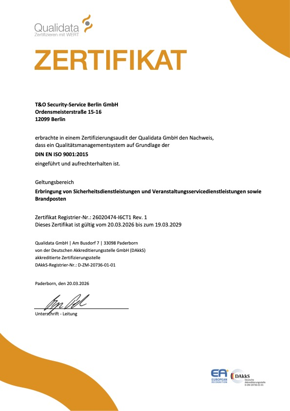 ISO 9001:2015 Zertifikat
